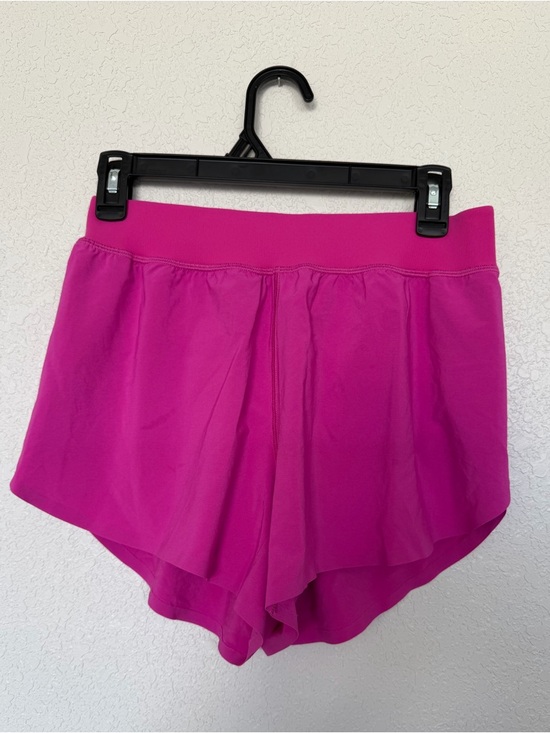 None Pants - Women's Magenta Athletic Overlay Shorts